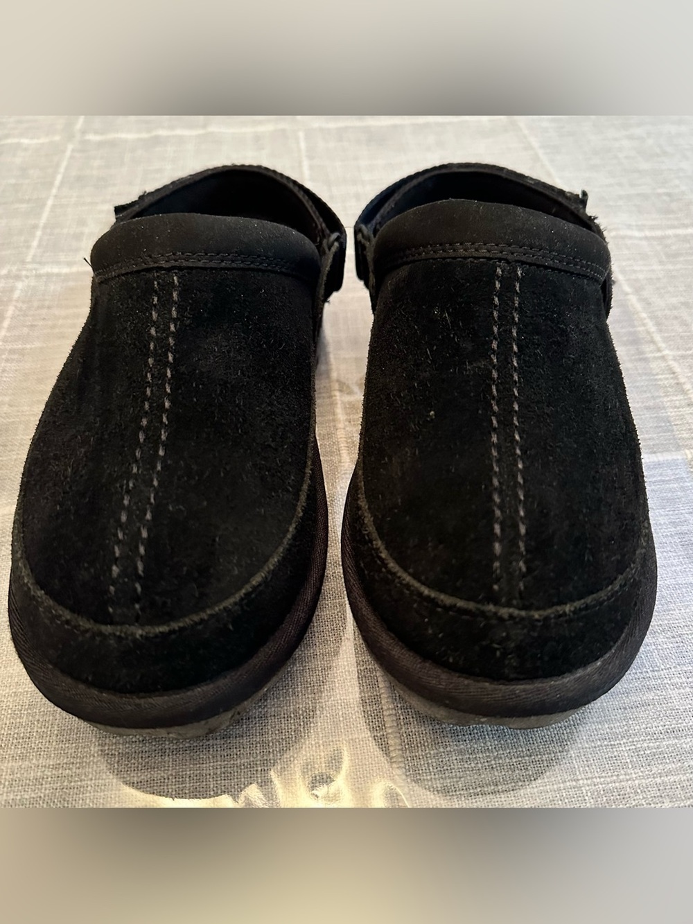 Koolaburra by UGG Suede Clog Shoes Womens 7 Black Lug Sole Gorpcore Streetwear - Picture 6 of 8